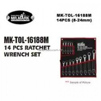 Mr.Mark MK-TOL-16188M 14pcs Ratchet Wrench Set (8-24mm)